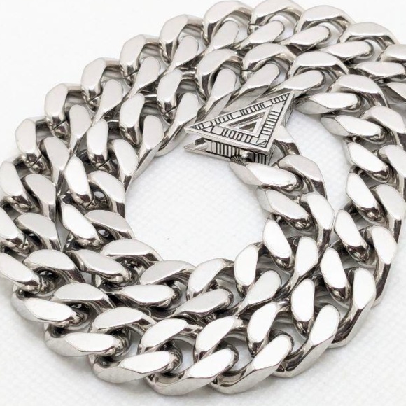 RARE DIOR CHAIN NECKLACE CUBAN LINK CD DIAMOND CHAIN - Picture 9 of 10